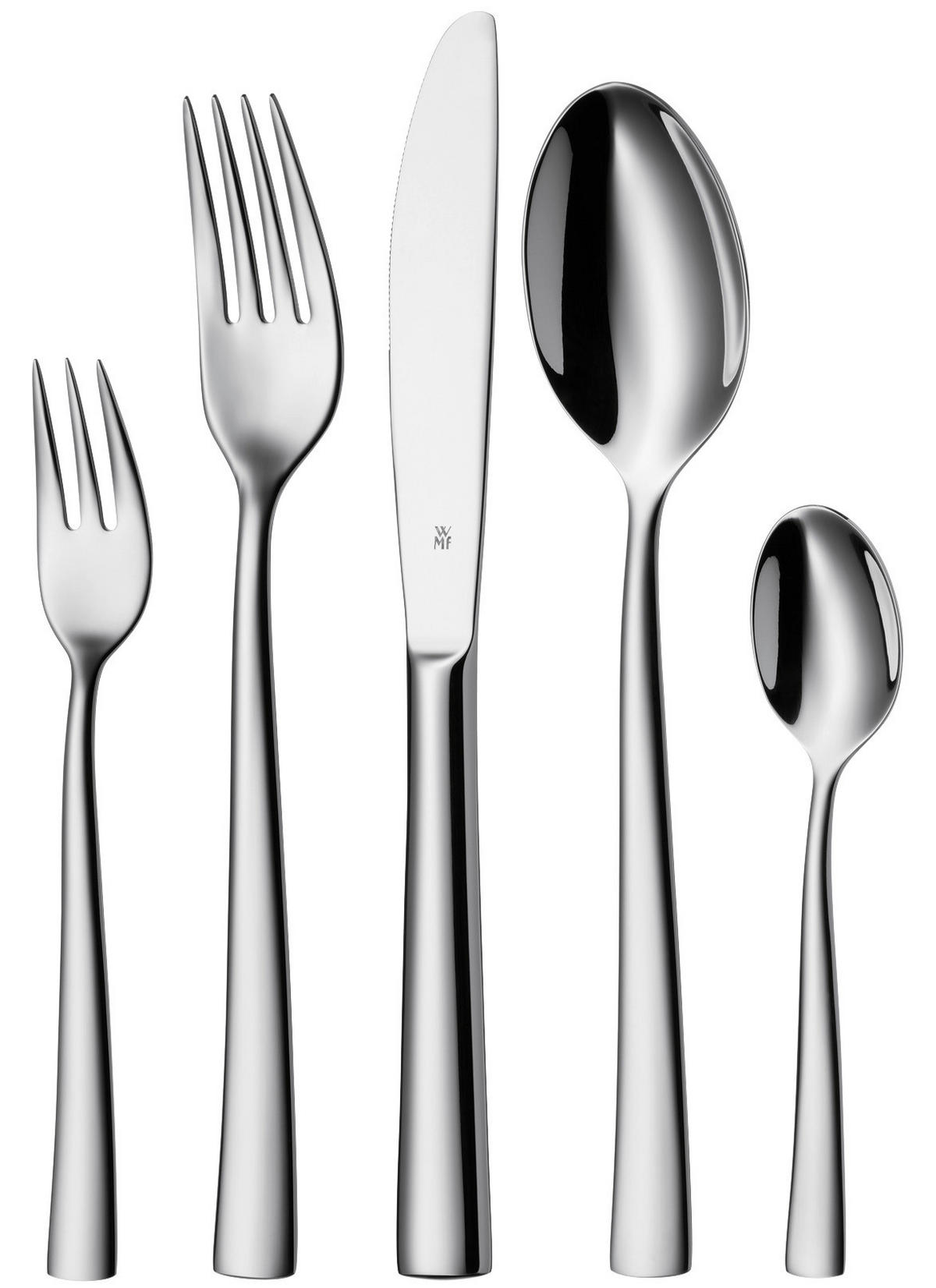 BESTECKSET Philadelphia 30-teilig Edelstahl  für 6 Personen  - Edelstahlfarben, Design, Metall - WMF