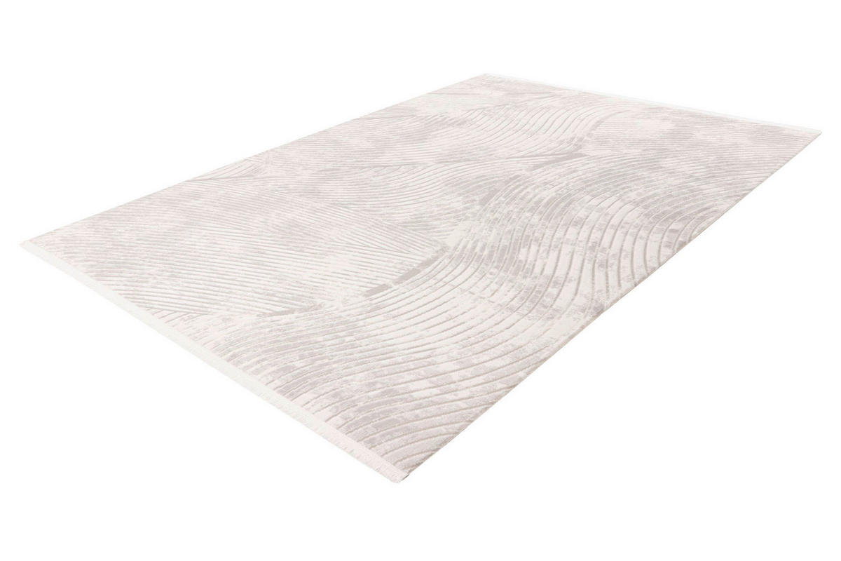 FLACHWEBETEPPICH 160/230 cm Jardin Silberfarben  - Silberfarben, Design, Textil (160/230cm) - Pierre Cardin