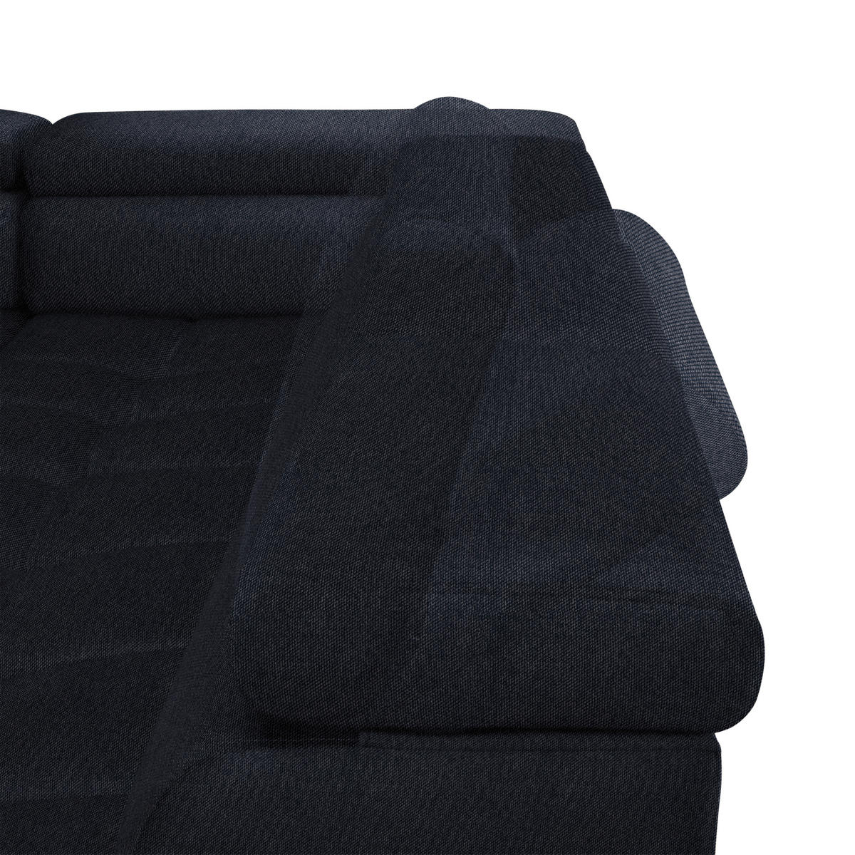 WOHNLANDSCHAFT in Webstoff Schwarz  - Schwarz, Design, Textil/Metall (177/385/216cm) - Welnova