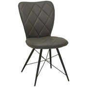 ŽIDLE, kov, textilie, šedá, černá, - šedá/černá, Design, kov/textilie (49/90/61cm) - Hom`in