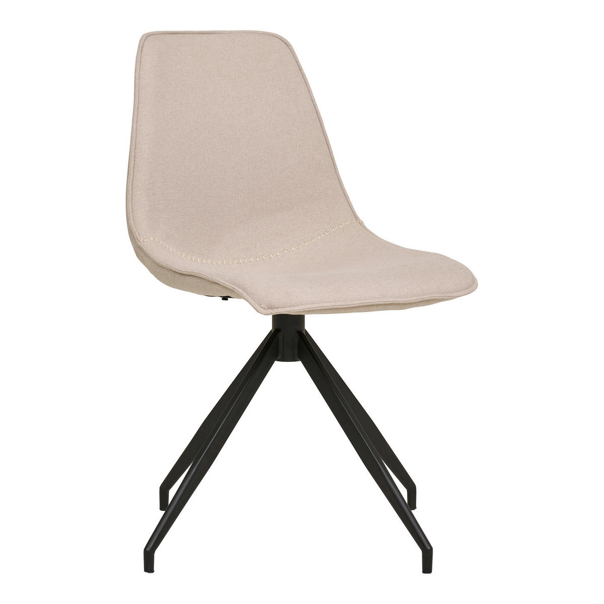 STOLSET 2 styck flatväv  - sandfärgad/svart, Modern, metall/textil (48/86/56cm) - MID.YOU