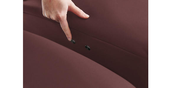 3-SITZER-SOFA Latina in Echtleder Weinrot   - Weinrot/Alufarben, Design, Leder/Metall (190/82/99cm) - Dieter Knoll