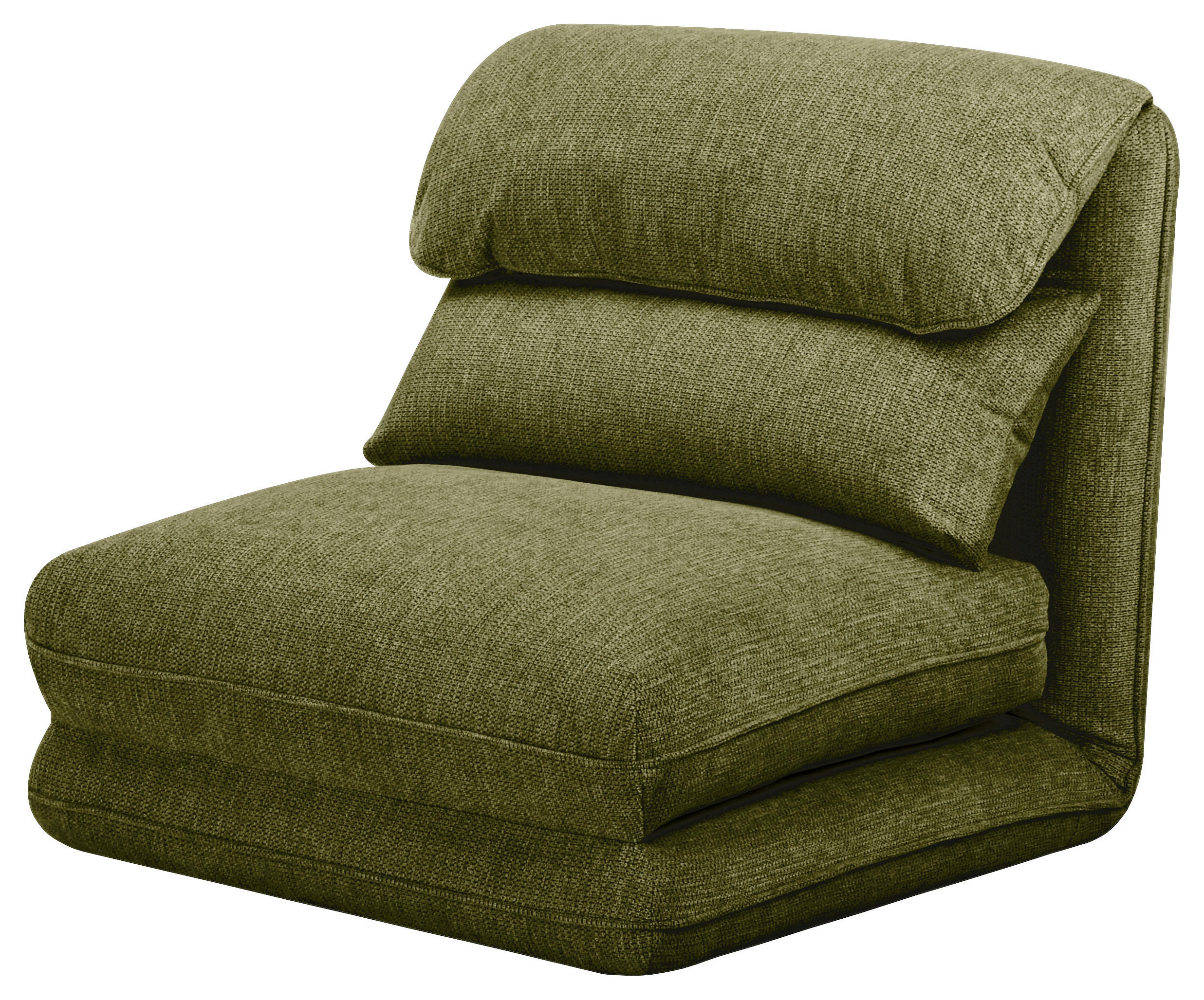 Fotoliu Extensibil, metal, textil, măsliniu