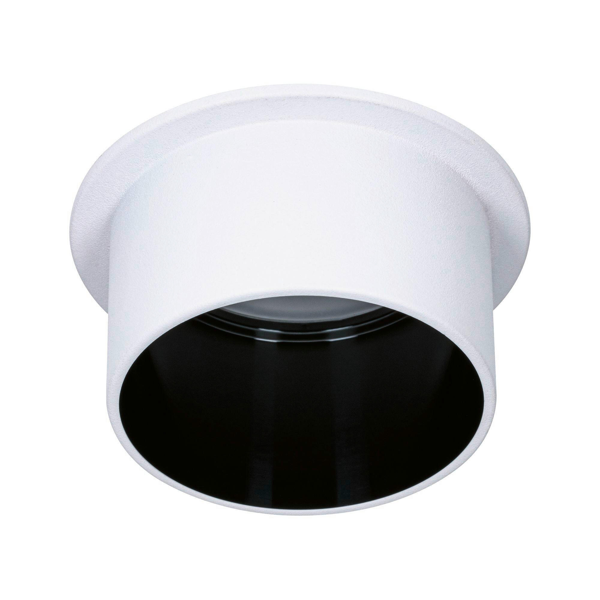 DECKENLEUCHTE  6,8/4,5 cm    - Schwarz/Weiß, Basics, Metall (6,8/4,5cm) - Paulmann