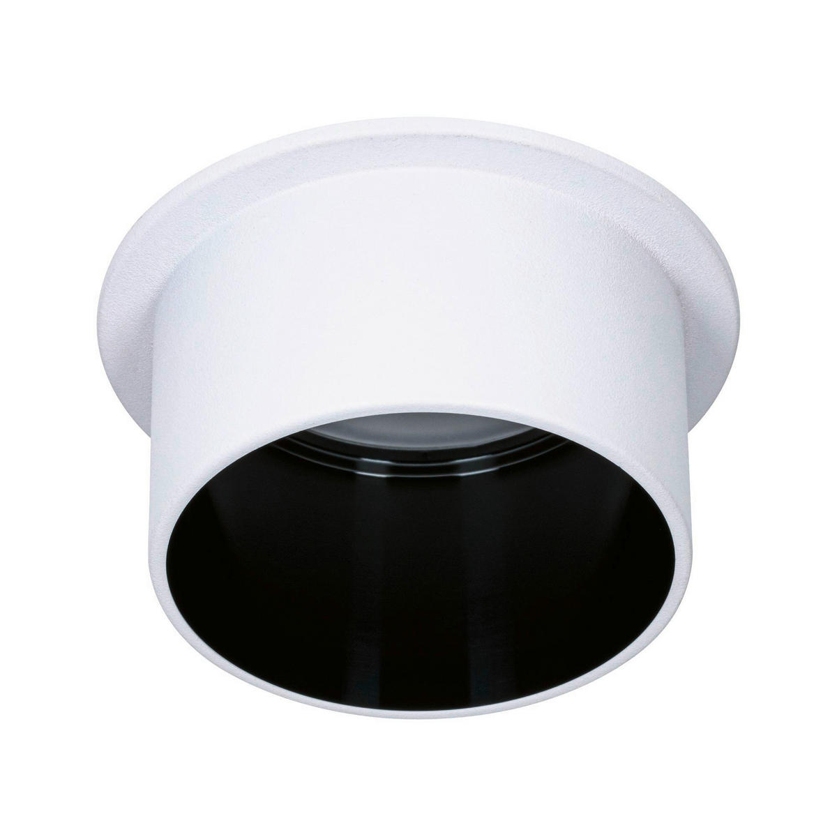 DECKENLEUCHTE  6,8/4,5 cm    - Schwarz/Weiß, Basics, Metall (6,8/4,5cm) - Paulmann