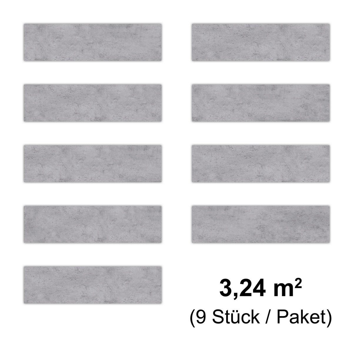 WANDPANEEL Baridecor Aqua Grau  - Grau, Design, Kunststoff (120/30/0,4cm)