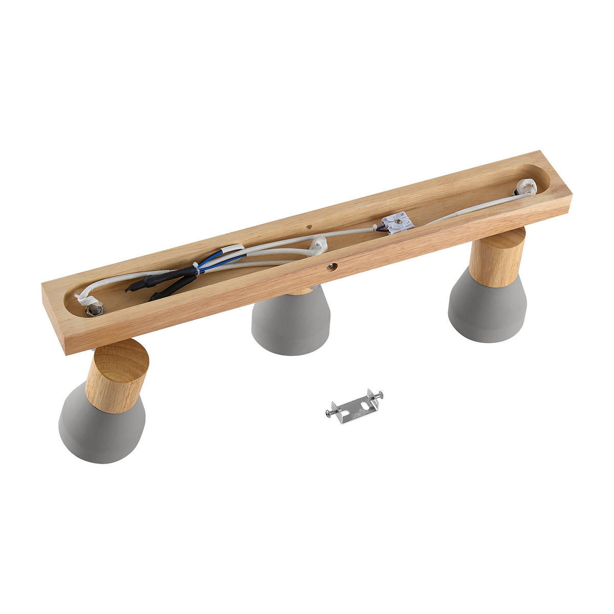 STRAHLER Alina 57/7,2/12,3 cm  - Eschefarben/Grau, Natur, Holz/Stein (57/7,2/12,3cm) - Novel