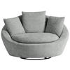 SESSEL Chenille, Webstoff Grau    - Silberfarben/Schwarz, MODERN, Kunststoff/Textil (130/80/112cm) - MID.YOU