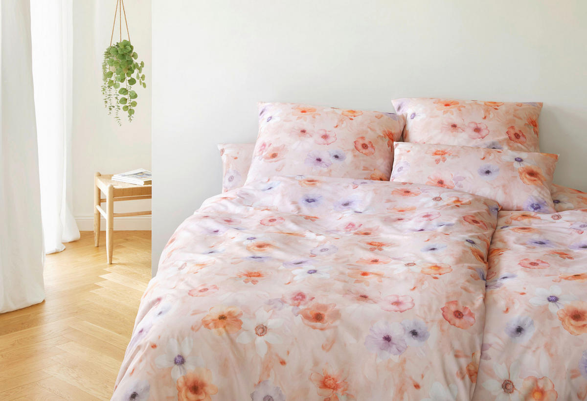 BETTWÄSCHESET Batist 160/210 cm  100 cm/65 cm  - Rosa, Basics, Textil (160/210cm) - Elegante