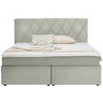 BOXSPRINGBETT 180/200 cm  in Weiß  - Schwarz/Weiß, Design, Kunststoff/Textil (180/200cm) - Xora