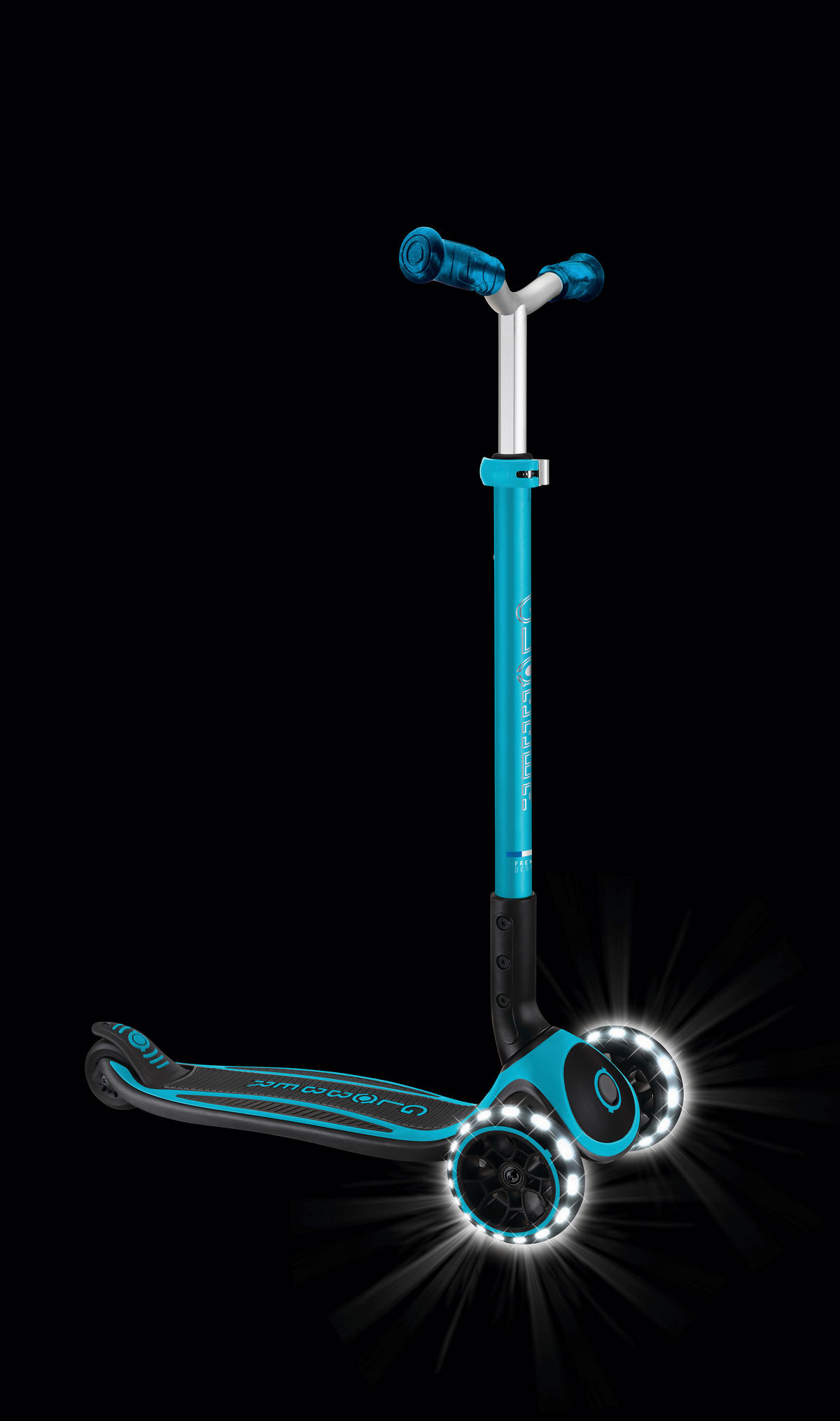 KINDERSCOOTER ACE LIGHTS  - Blau, Basics, Kunststoff (61/37/94,5cm) - GLOBBER