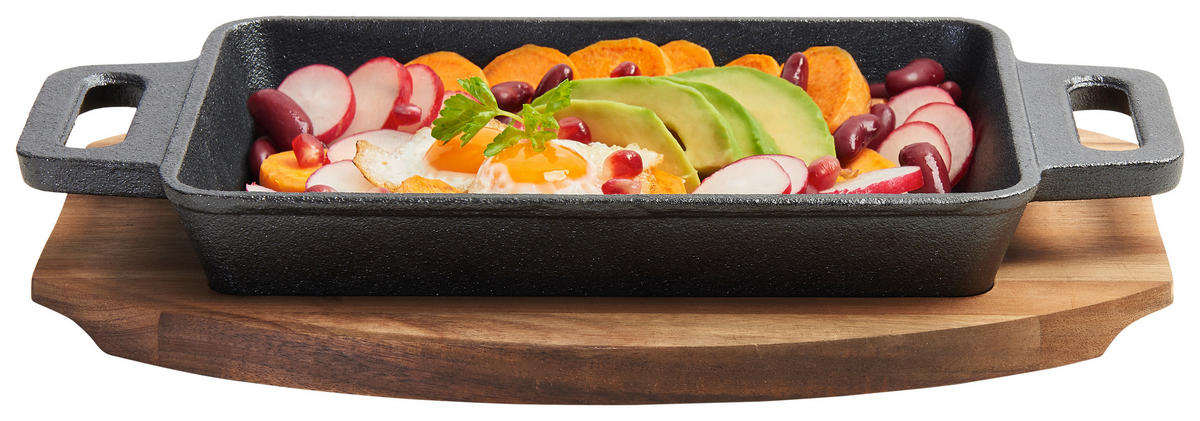 TÁLALÓSERPENYŐ  - natúr színű/fekete, Basics, fa/fém (29,9/15/3,5cm) - Homeware Profession.