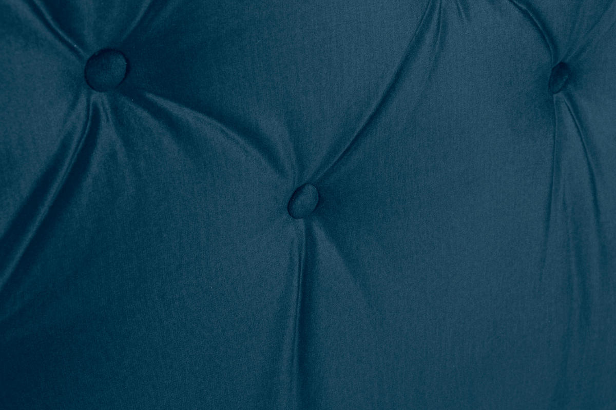 POLSTERBETT 180/200 cm  in Dunkelblau  - Chromfarben/Buchefarben, Modern, Holz/Textil (180/200cm) - MID.YOU