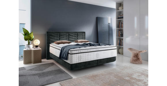 BOXSPRINGBETT 180/200 cm  in Schwarz  - Schwarz, KONVENTIONELL, Kunststoff/Textil (180/200cm) - Carryhome