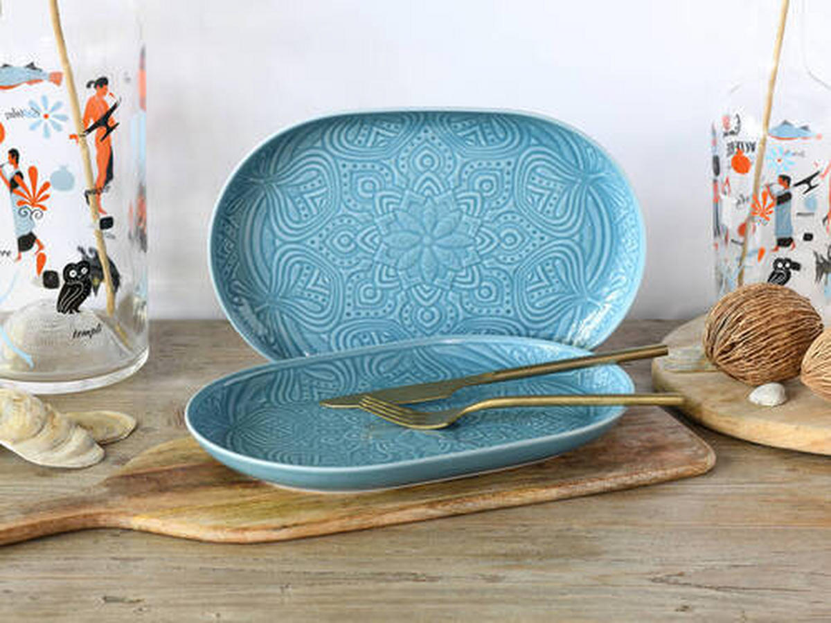 SKIVA     - ljusblå, Trend, keramik - Creatable