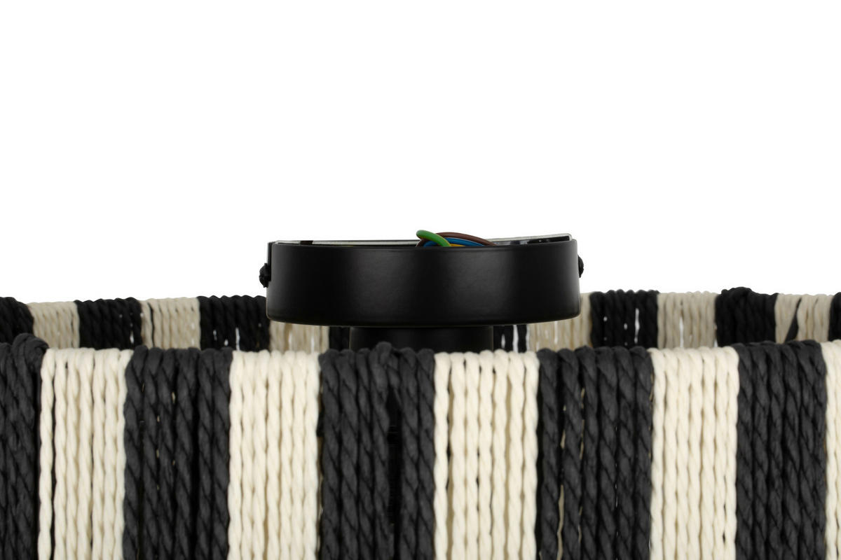 HÄNGELEUCHTE 40/27.5 cm   - Schwarz/Weiß, Design, Papier/Metall (40/27.5cm) - Collet's Monde