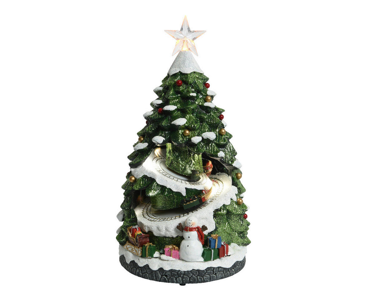 BOŽIĆNI BOR DEKORATIVNI - višebojno, Basics, plastika (21,50/20,00/38,00cm) - X-Mas