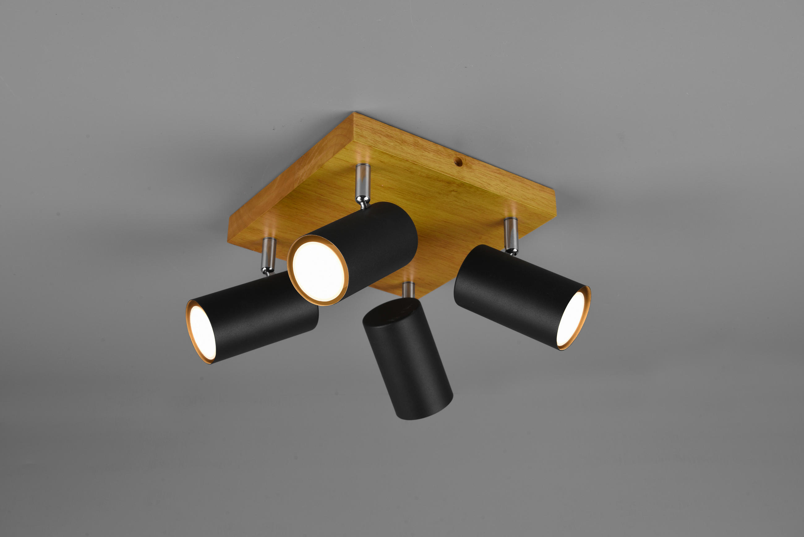 STRAHLER MARLEY   - Schwarz, Design, Holz/Metall (22/16/22cm) - Trio Leuchten
