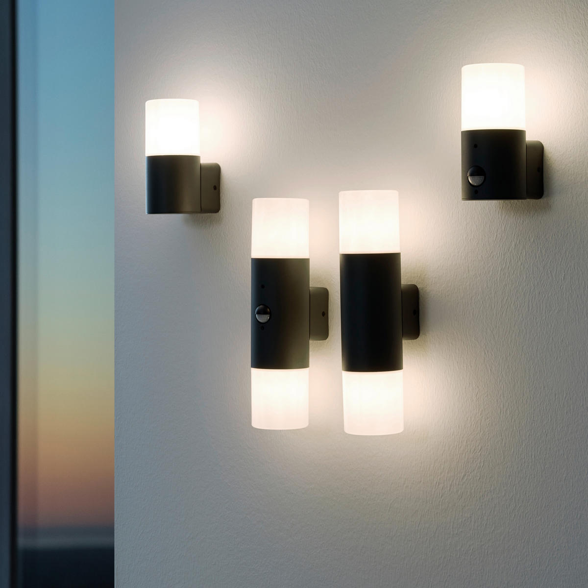 VÄGGLAMPA UTOMHUS 8,5/17,5 cm   - vit/antracit, Basics, metall/plast (8,5/17,5cm) - Trio Leuchten