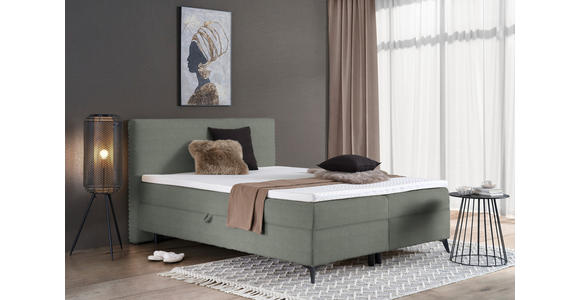 BOXBETT 140/200 cm in Grau - Schwarz/Grau, Design, Holz/Holzwerkstoff (140/200cm) - Xora
