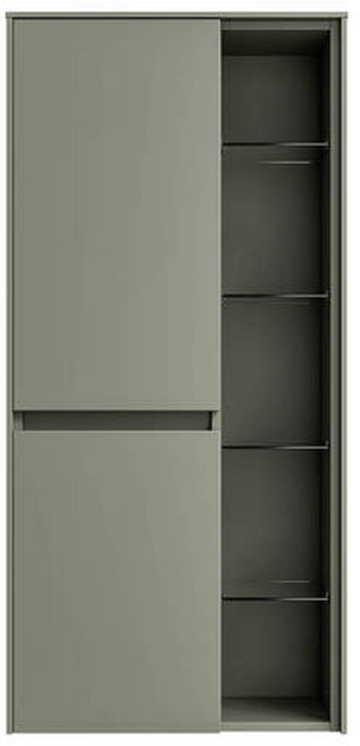 MIDISCHRANK 57/121/33 cm  - Schilfgrün, Design, Glas/Holzwerkstoff (57/121/33cm) - Sadena