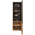 VITRINE  in furniert Wildeiche Schwarz, Eichefarben - Eichefarben/Schwarz, Natur, Glas/Holz (60/192/40cm) - Waldwelt