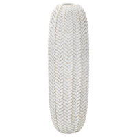 Vase Resina Leaf  - Goldfarben/Weiß, Basics, Kunststoff (20/67/20  cm)