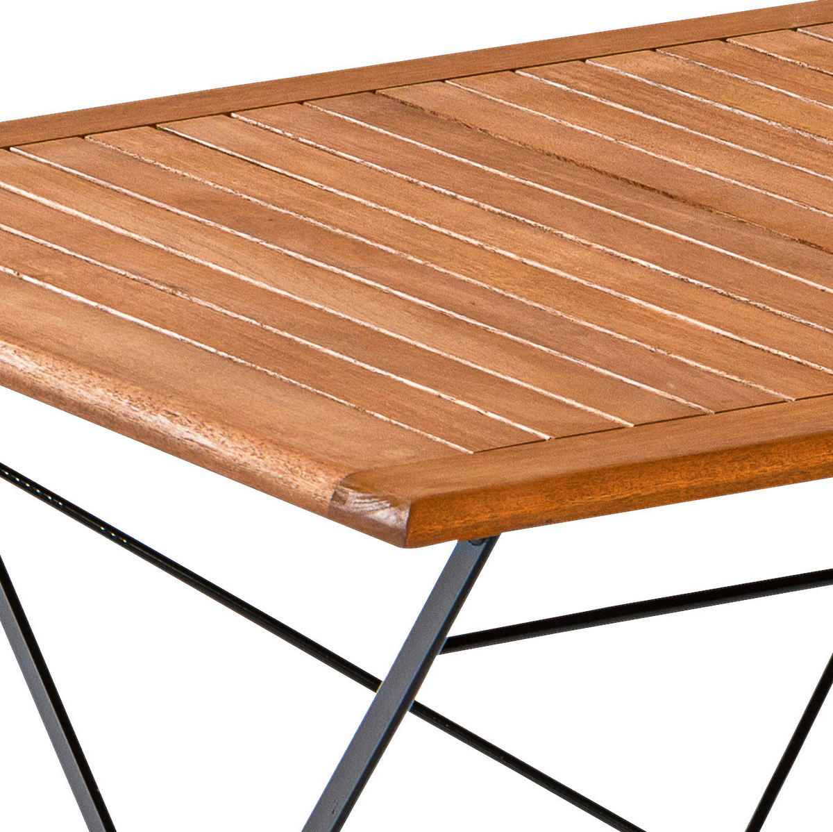 GARTENKLAPPTISCH 90/90/73 cm  - Graphitfarben/Naturfarben, KONVENTIONELL, Holz/Metall (90/90/73cm) - Gardenson