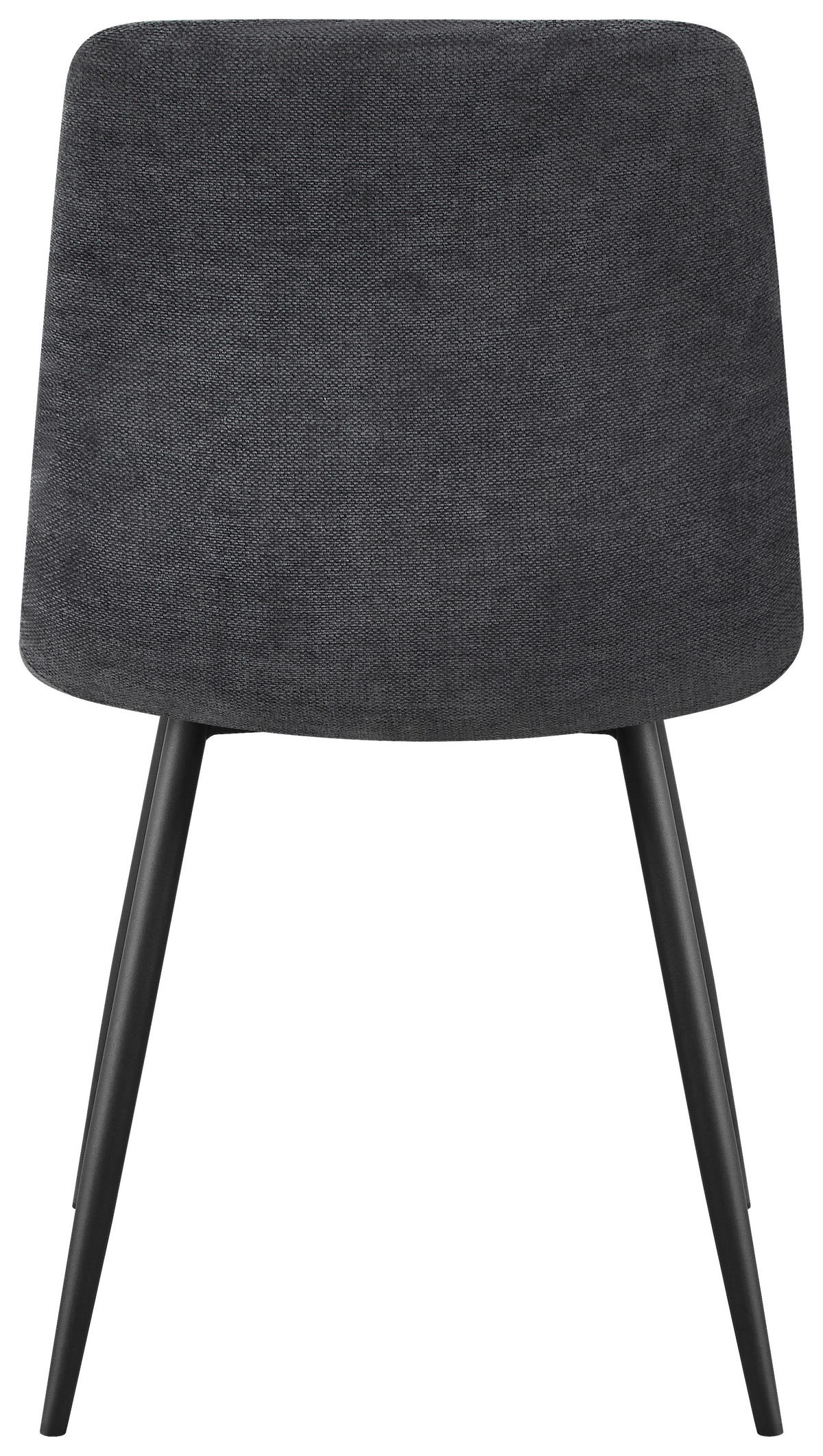 STUHL   Webstoff  - Dunkelgrau/Schwarz, Design, Textil/Metall (45/87/55cm) - Ti'me