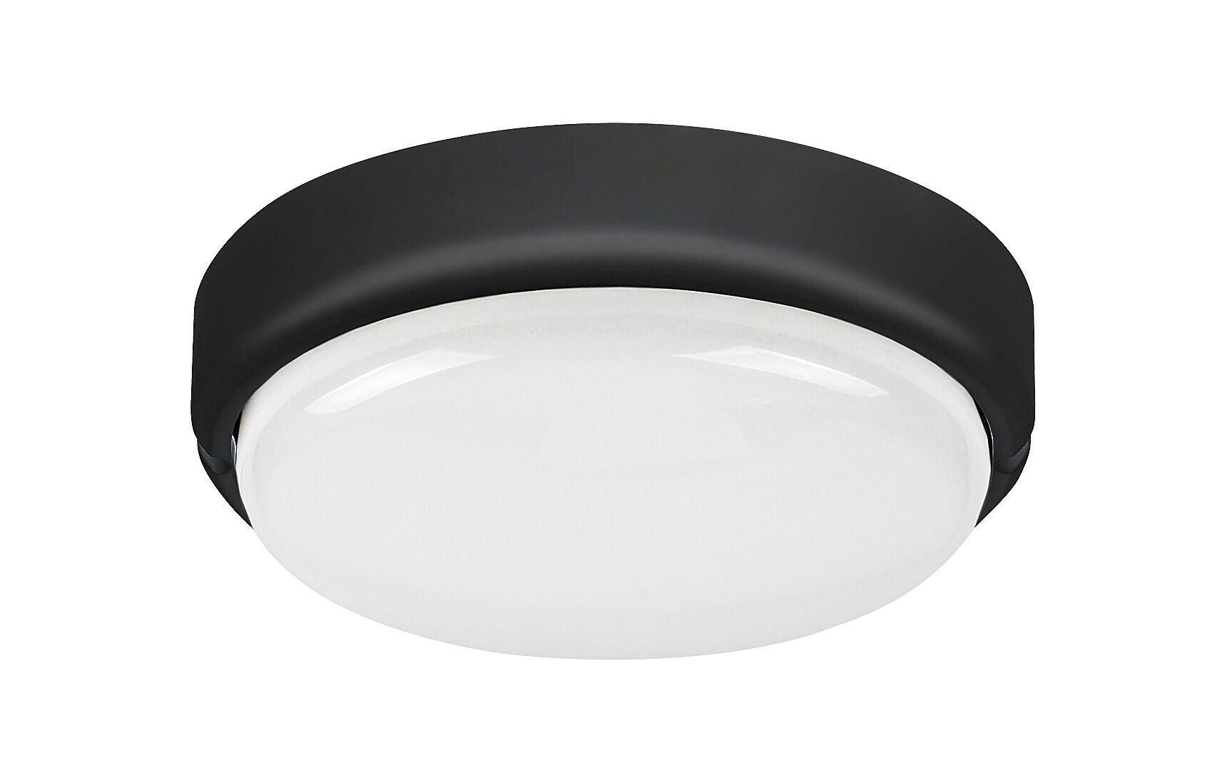 ZUNANJA STROPNA SVETILKA  Hort      19/6 cm       - črna/bela, Basics, umetna masa (19/6cm)