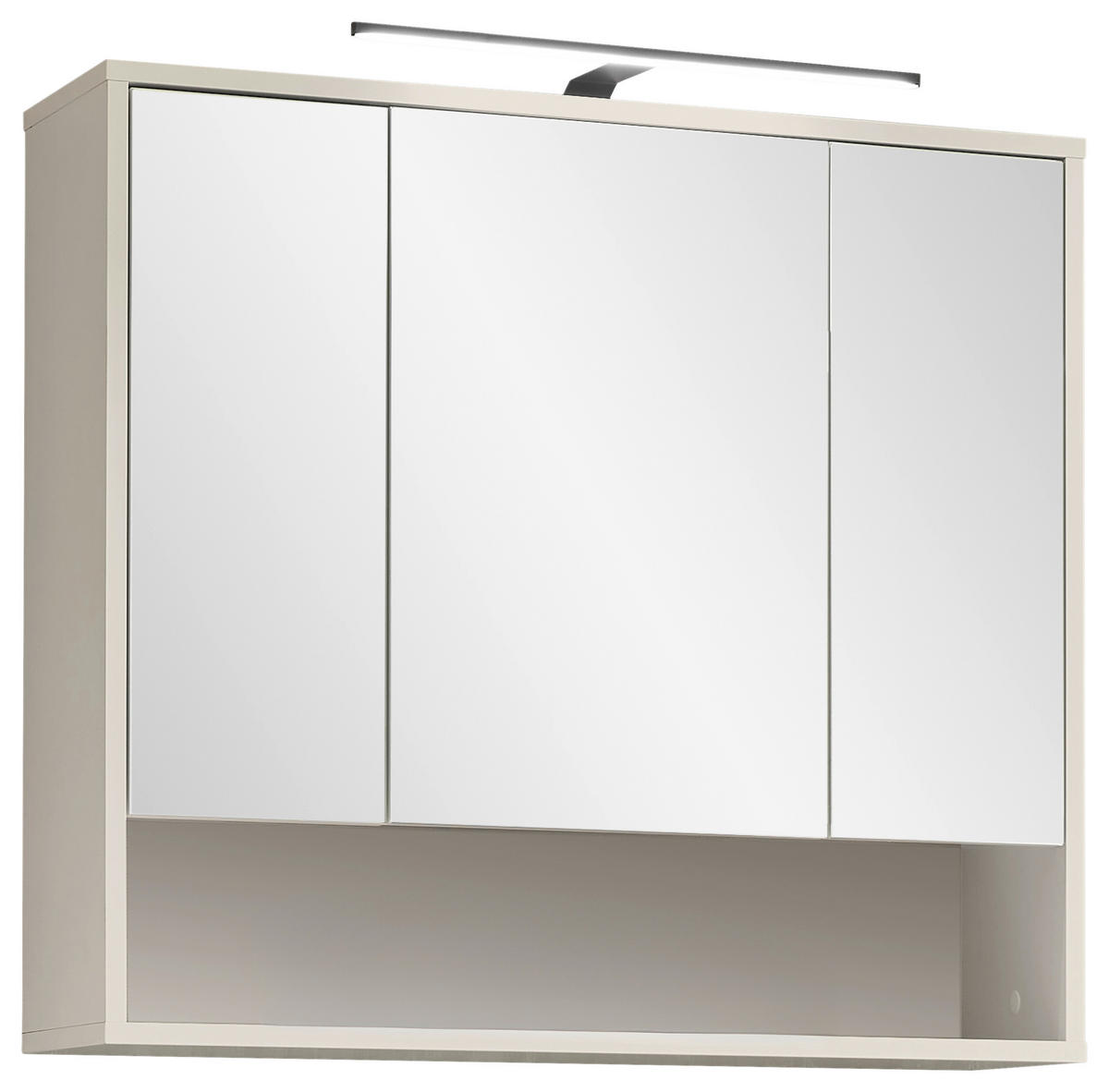 TÜKRÖS SZEKRÉNY  - kasmírszínű, Design, faalapú anyag/üveg (80/72/21cm) - home24