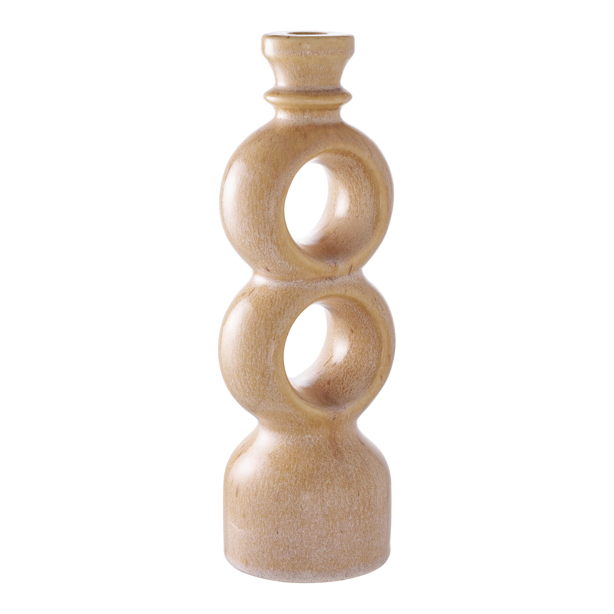 KERZENHALTER - Beige, Basics, Keramik (9,5/30,5/10,7cm)