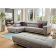 ECKSOFA Hellgrau Chenille  - Chromfarben/Hellgrau, Design, Textil (207/301cm) - Xora