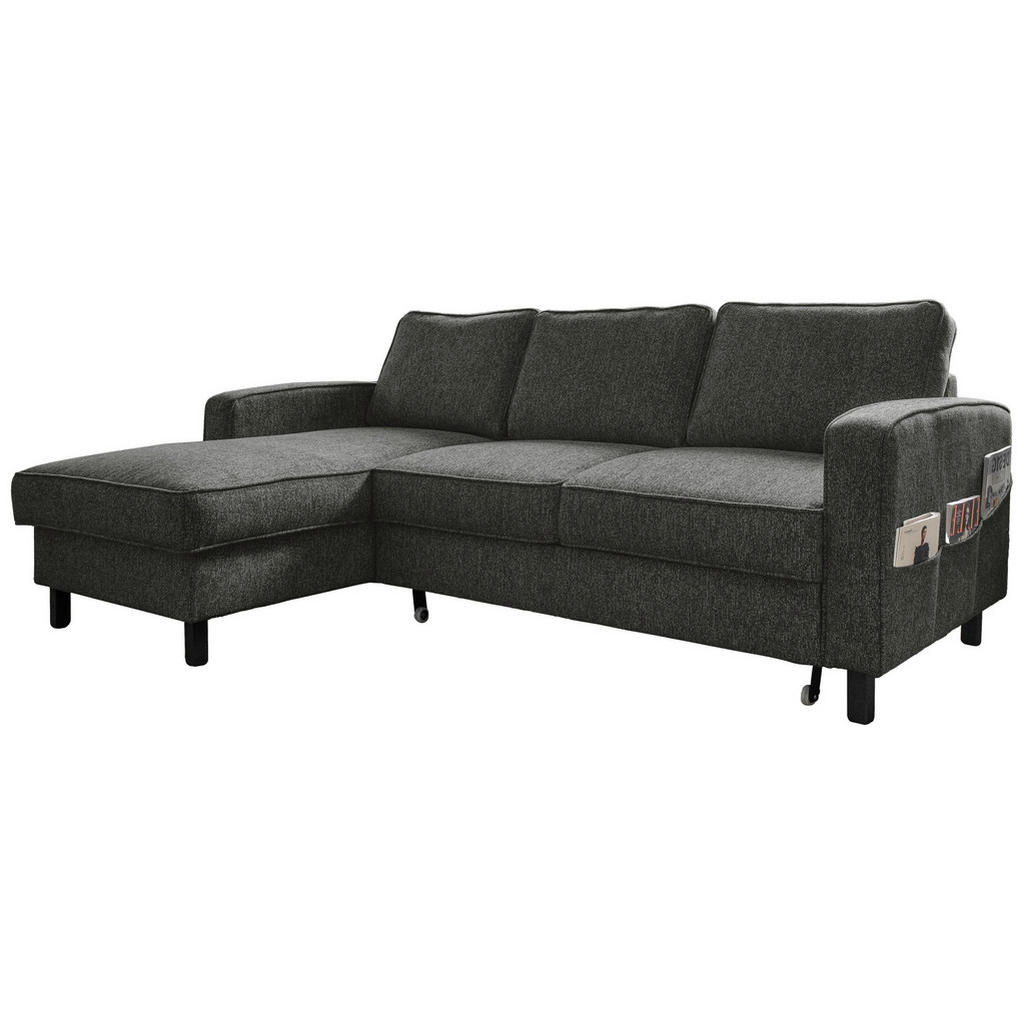 MID.YOU ROHOVÁ SEDAČKA, textil, tmavě šedá