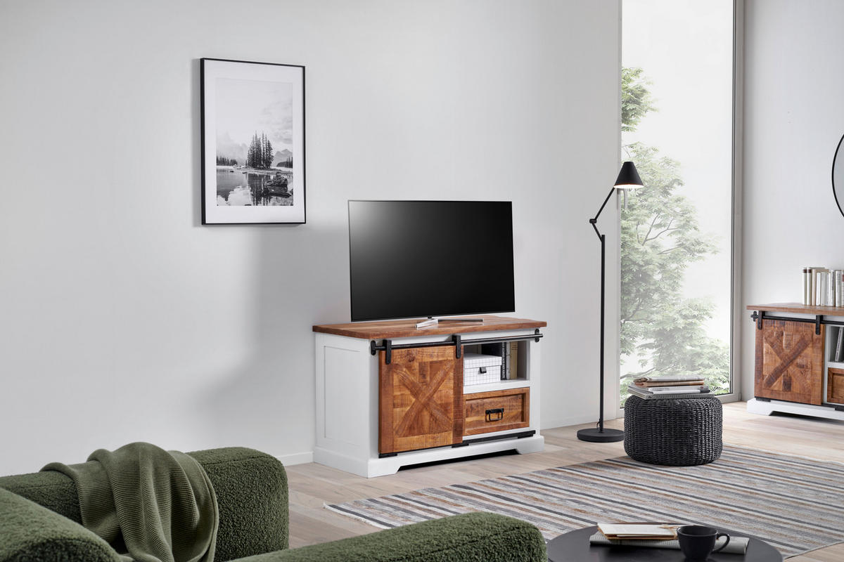 TV DIEL, biela, 105/63/45 cm - biela, Lifestyle (105/63/45cm) - MID.YOU