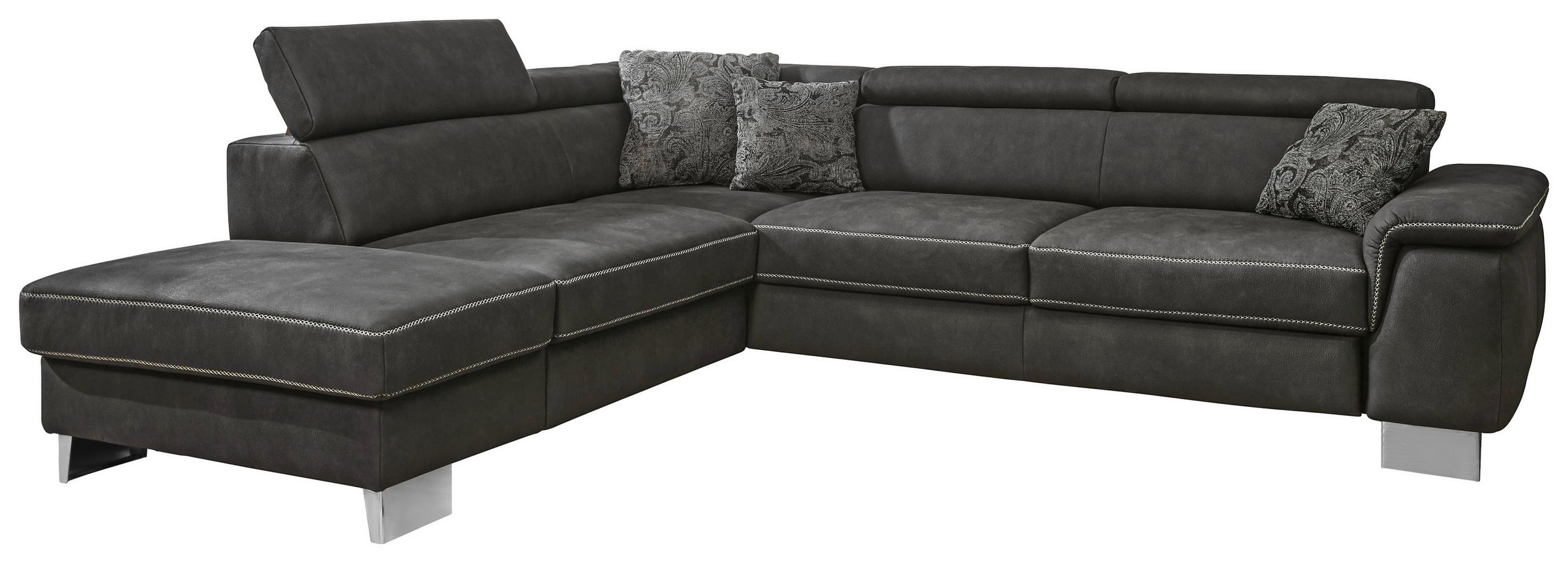 SEDEŽNA GARNITURA, antracit  - bež/antracit, Design, leseni material/les (226/273cm) - Beldomo System