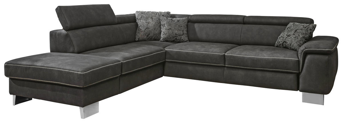 SEDEŽNA GARNITURA, antracit  - bež/antracit, Design, leseni material/les (226/273cm) - Beldomo System