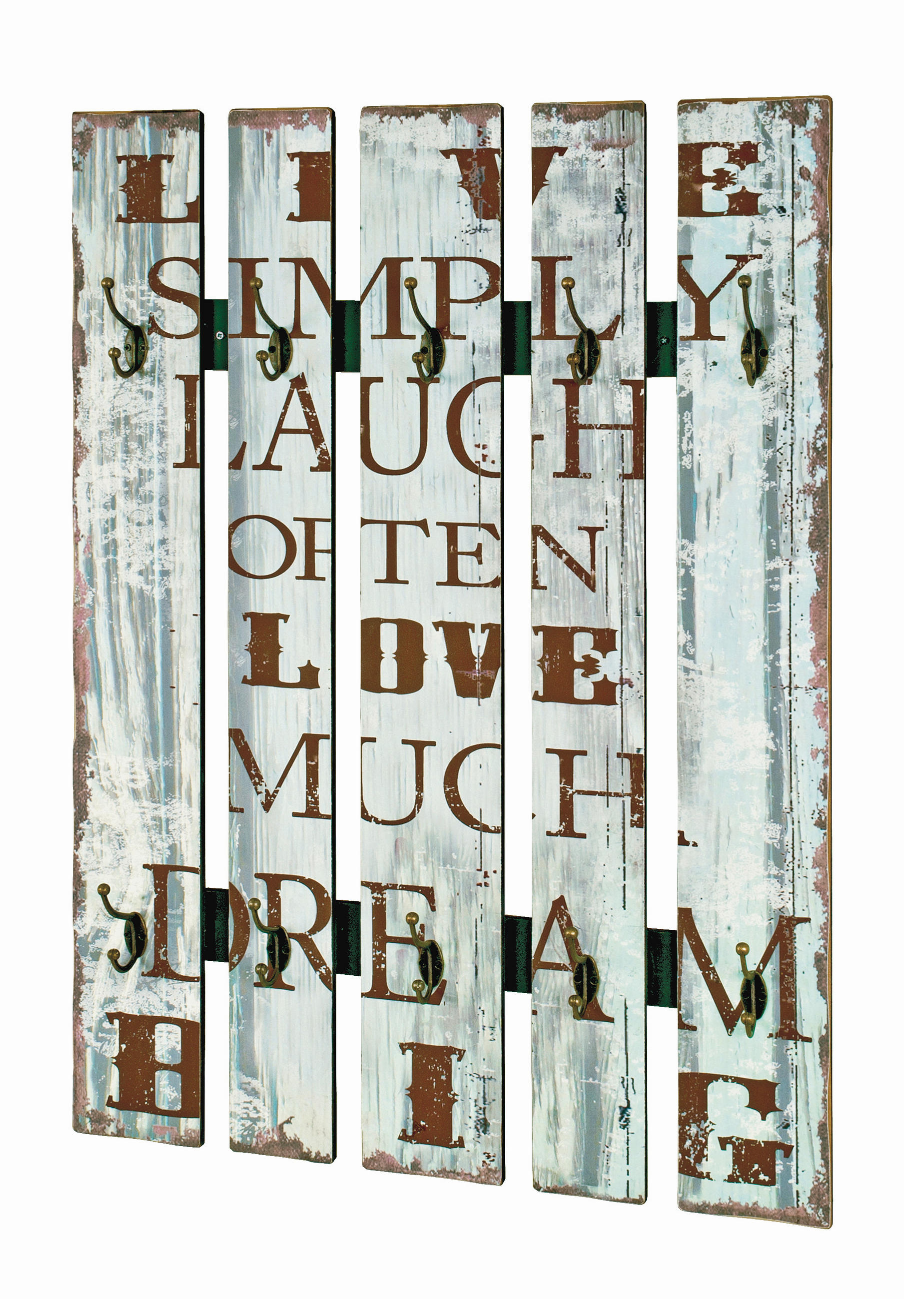 WANDGARDEROBE  in Braun, Weiß  - Braun/Weiß, Basics, Holzwerkstoff/Metall (70/100/9cm)