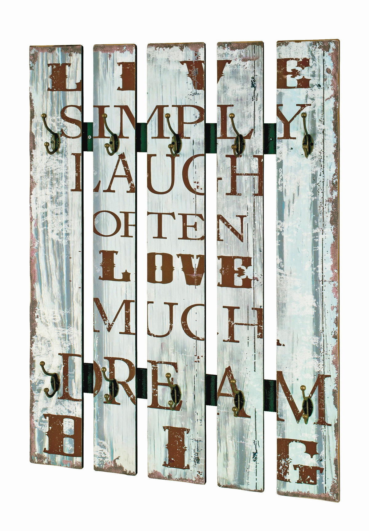 WANDGARDEROBE  in Braun, Weiß  - Braun/Weiß, Basics, Holzwerkstoff/Metall (70/100/9cm)