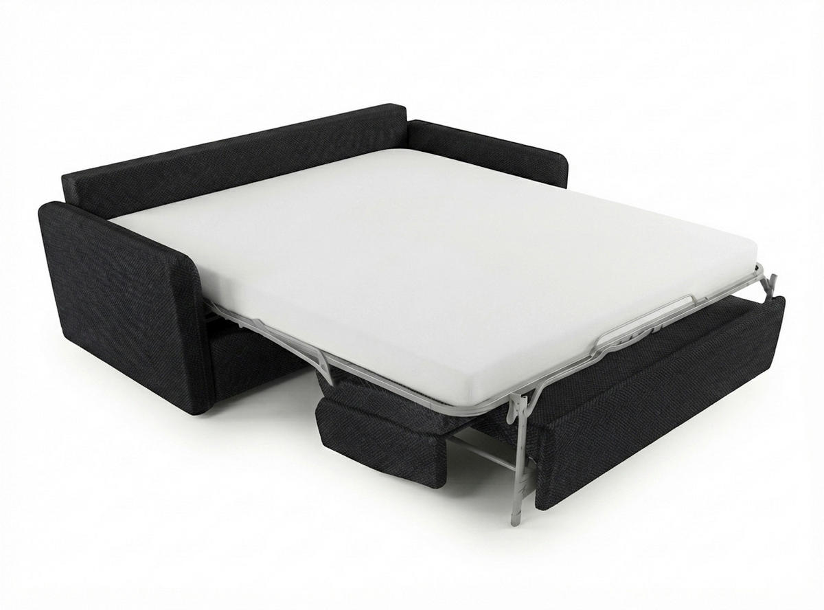 SCHLAFSOFA Webstoff Schwarz  - Schwarz, KONVENTIONELL, Kunststoff/Textil (180/86/100cm) - Xora