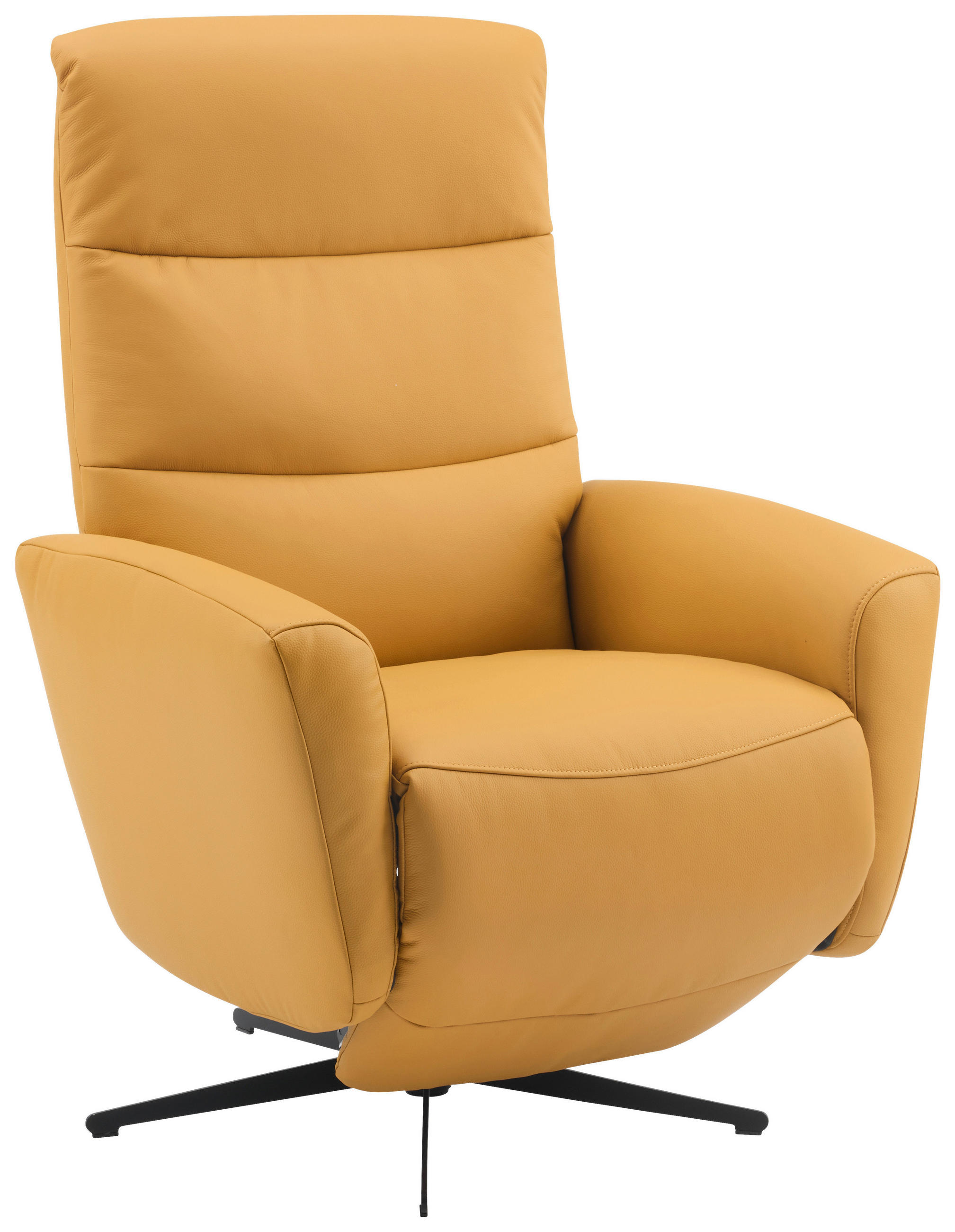 Scaun De Relaxare din textil, piele, galben