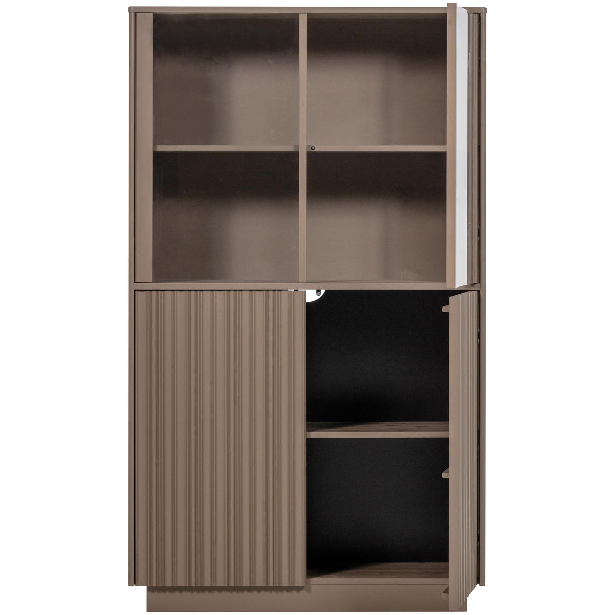 VITRINE Nova in Kiefer Braun  - Braun, Design, Glas/Holz (67/215/40cm) - Livetastic