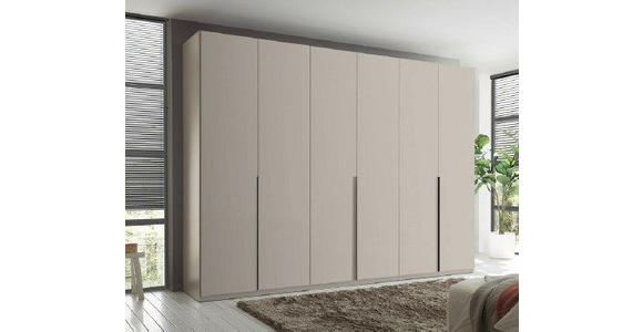 DREHTÜRENSCHRANK 302/225/58 cm,  in Kaschmir, 6-türig  - Kaschmir/Schwarz, MODERN, Holzwerkstoff/Metall (302/225/58cm) - Xora
