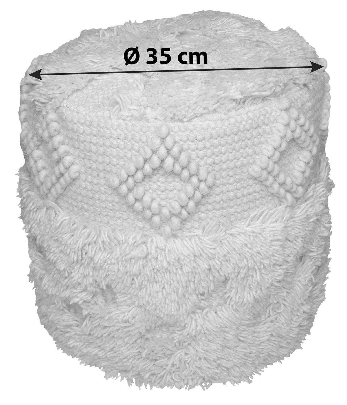 POUF Struktur  - Naturfarben, Design, Textil (35cm) - Kayoom