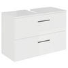 WASCHBECKENUNTERSCHRANK 75/49,8/33,3 cm  - Chromfarben/Weiß Hochglanz, KONVENTIONELL, Holzwerkstoff/Metall (75/49,8/33,3cm) - Sadena