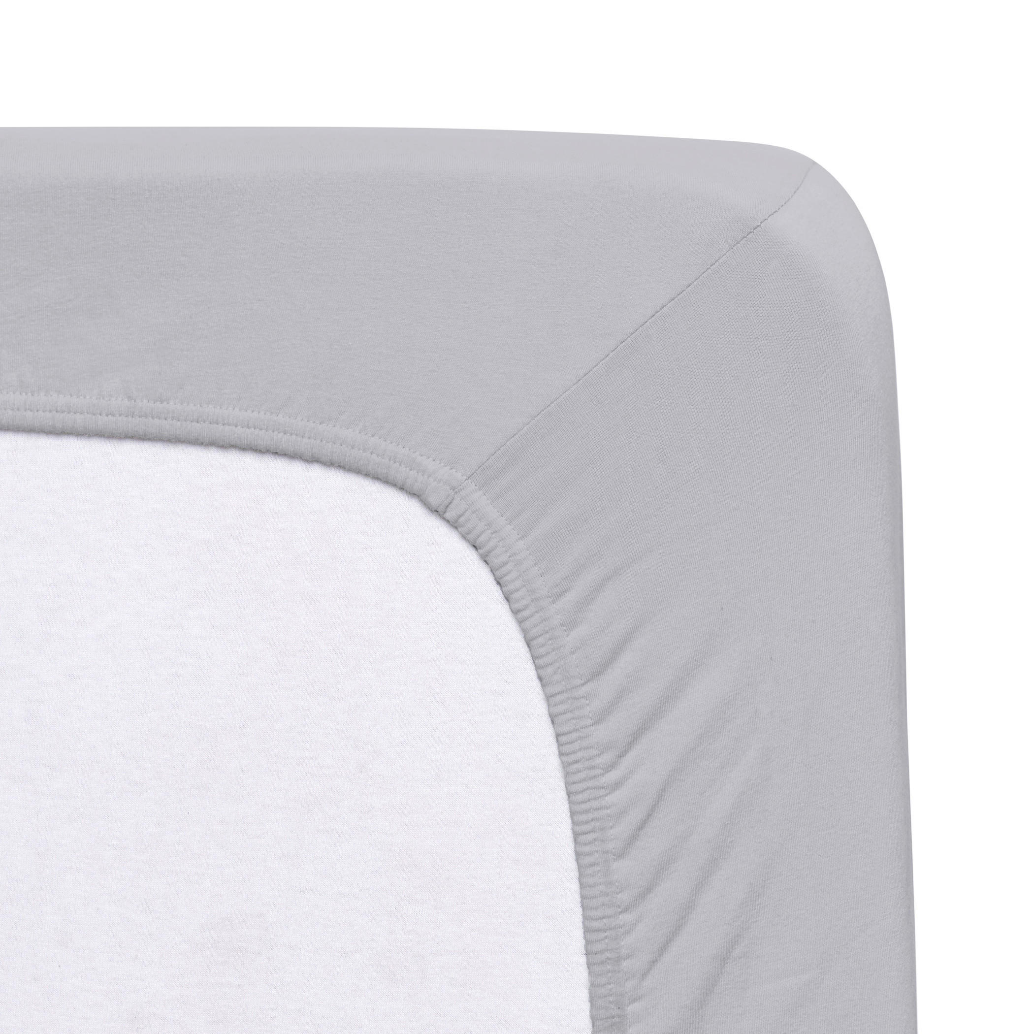 SPANNLEINTUCH 90-100/200-220 cm Jersey  - Hellgrau, Basics, Textil (90-100/200-220cm) - Florella