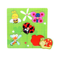SESTAVLJANKA - zelena/večbarvno, Basics, leseni material/les (22,5/22,5cm) - My Baby Lou