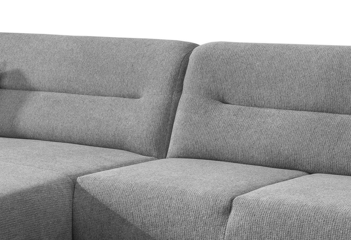ECKSOFA in Chenille Silberfarben  - Wildeiche/Silberfarben, Modern, Holz/Textil (166/290cm) - MID.YOU