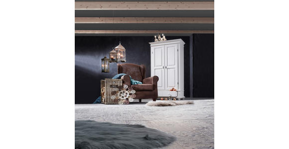 GARDEROBENSCHRANK in 110/192/58 cm - Schwarz/Weiß, LIFESTYLE, Holz/Metall (110/192/58cm) - Landscape