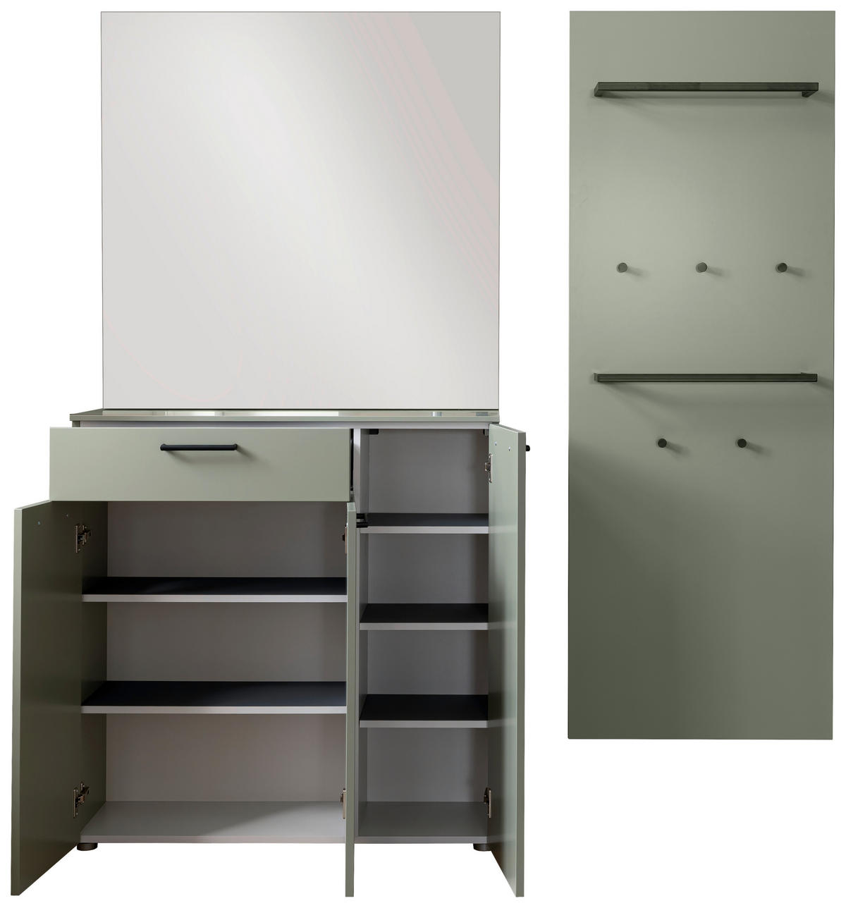 GARDEROBE  in 190/198/29 cm  - Pastellgrün, Design, Holzwerkstoff (190/198/29cm) - Moderano